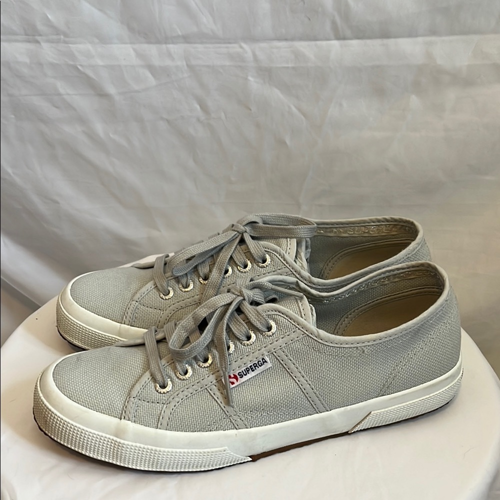 Superga Gray Sneakers Classic Canvas Style